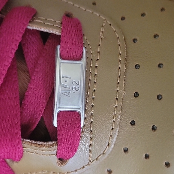 Nike Air Force 1 High '07 Ale Brown/Noble Red/Denim Leather Sneaker - Picture 5 of 9